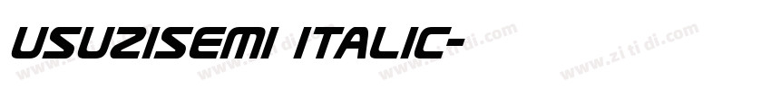 UsuziSemi Italic字体转换